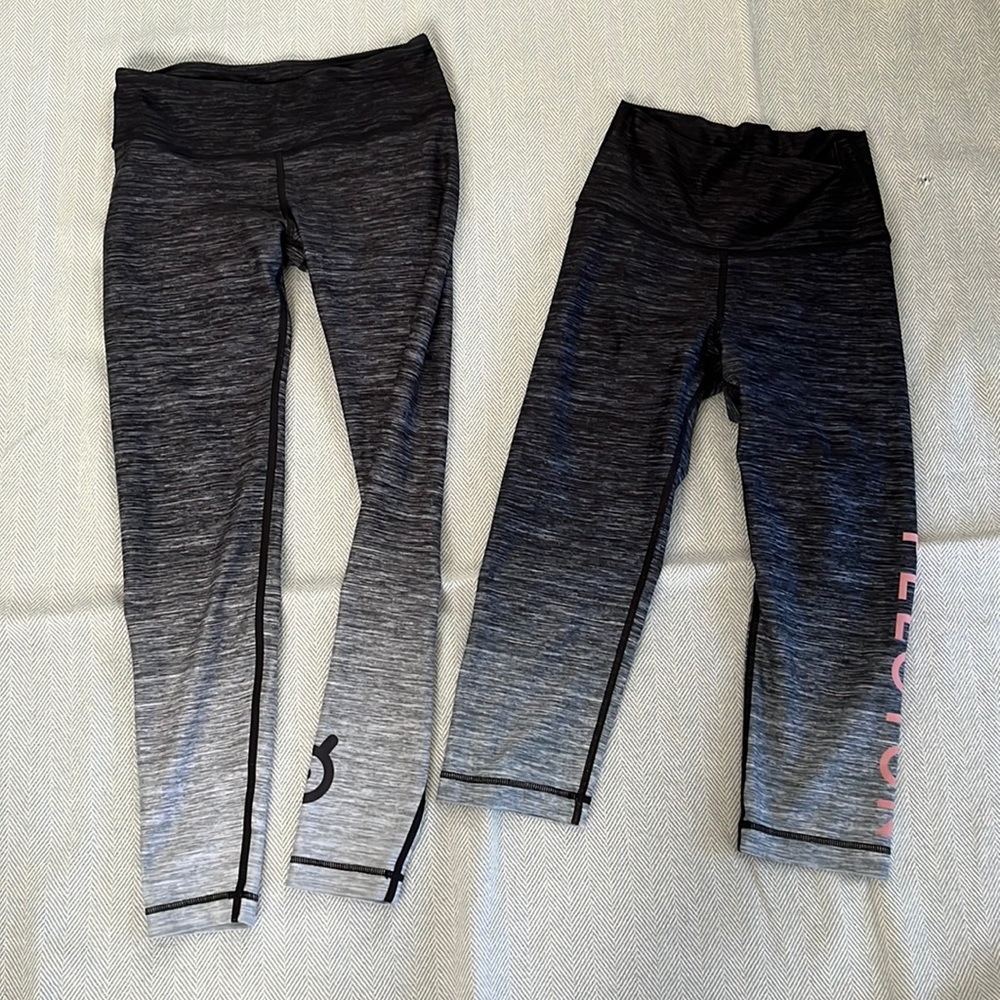2 Pieces Peloton Capri and 3/4 Tights Ombré Style